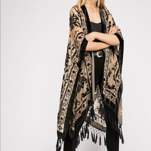 Free People Burnt Velvet Kimono